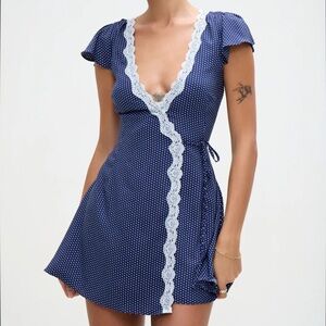 New! Frankie's Bikinis Lucy Wrap Mini Dress